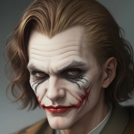 evang, The Joker by artgerm, krenz cushart, masterpiece, extremely detailed