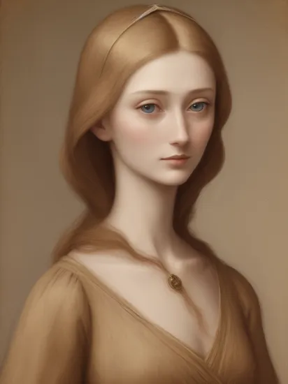 Portrait of a woman [Elizabeth Debicki], style of Leonardo da Vinci