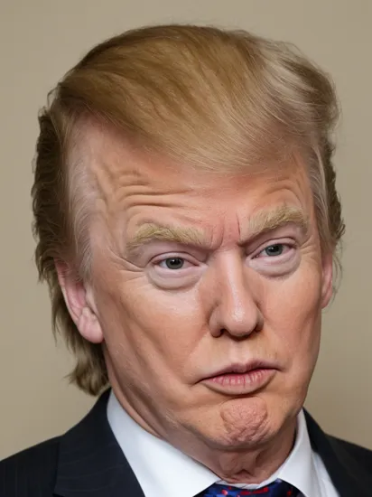 Donald Trump with the joker pattern on his face