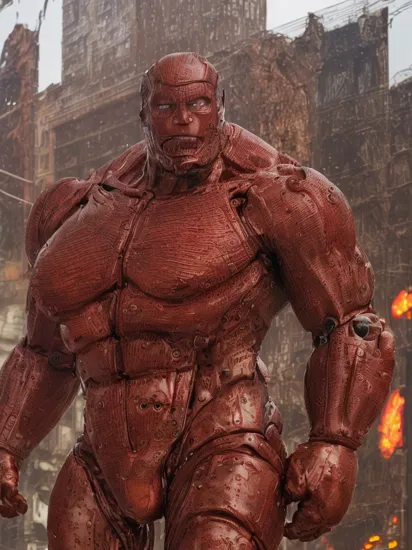(super mighty huge size Hulk and Red Hulk and Spawn),high resolution,HD,very realistic,bloody,explosion,city,street,aircraft,man focus, solo,(look at viewer), prefect metal armor,((solo:1.8)),(human skin color:1.89), in snow and rain.