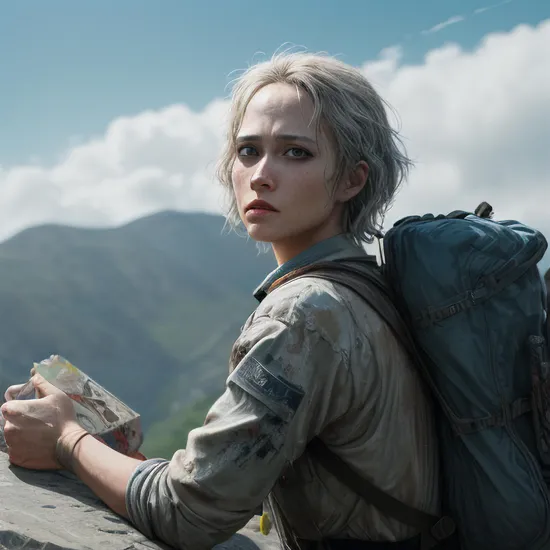 masterpiece, best quality, (ultra realistic, hyperrealism), dynamic, (painterly, cinematic, atmospheric perspective), death stranding, fragile,BREAK, 
woman with a bunch of parcels climbs a rock, 1woman, absurdly short wavy white hair, grey eyes, facial expressions, <lyco:GoodHands-beta2:1.0>, , BREAK IN FLYTH, 3/6 by stanley artgerman, nathan fang-samura-r1-e3-634dfd768, a full front shot of all male space heroes the joker with yellow face with blue sky eyes as the joker character posing, in gil vesquez costume :, blue and blue background : 4 4k smooth, photoreal unreal devissolution lighting concept illustration. 8 m 85 photograph winning-photo s 1700 painting grainy s 1880 shot action up zoom perspective up zoom dress blue messy wearing waugh casey a showing wain bobbie portrait gonsalez danie del rene de chirico lisa aloha david cain steharnason staehin chris adolphe by dale dascape painting realistic ultra style century boho photoshots, mement art pop lighting cinematic painting detailed, muchra ivance, dora amund and tenebros aen like kenn
