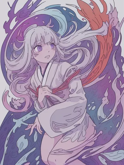 1girl, rainbow hair, rainbow eyes, japanese clothes, kimono, long hair, long sleeves, sash, solo, white kimono, wide sleeves, wind, white dragon, (Transparent background:1.5), ((masterpiece)), ((best quality)), ((extremely detailed)), illustration, (chubby girl:0.6), solo, mysterious, vivid color, shiny, underwater transparent sealed hemispherical glass dome, (white hair), (purple eyes), full body, barefoot, long hair tranquil nature, koi, Underwater, Dome, L deathnote, L from death note, Light yagami, light yagami from deathy note, (front view:1.1), Ryuk deathnote, running pose, death note style, oozing thick rainbow blood, vascular networks growing, connecting, explanding, rainbow veins everywhere, rainbow bloody veins growing and intertwining out of the darkness, oozing thick neon rainbow blood, veins growing and pumping blood, neon spider web, (nailed wire), (rainbow skin:1.4), Dynamic actions, ((Box composition)), sit cross-legged and lean against the bookshel, volumetric lighting, multi-color eyes, detailed eyes, hyper detailed, light smile, highly detailed, beautiful, small details, ultra detailed, best quality, intricate, 8k, trending on artstation, good anatomy, beautiful lighting, award-winning, (abstract art:1.4), bleeding blue, blue theme, visually stunning, beautiful, evocative, emotional, side view, perfect lighting, perfect shading, volumetric lighting, subsurface scattering, (psychedelic art:1.4), (woman, demon:1.3), detailed girl feet, anime feet,  glowing rainbow teeth, glowing mouth, glowing border, symmetric, (electronic aura:1.1)