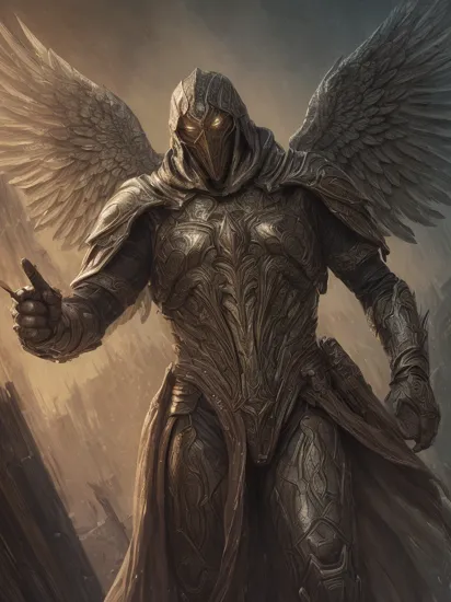 Tyrael, Archangel of Justice - professional sinister concept art, cool color, cold background, intricate, elegant, highly detailed digital painting, concept art, smooth, sharp focus, illustration, transparent glass effect, soft effect glow, effect of dust or particles in rays of light. Intricate details, a masterpiece. painting, intricate, volumetric lighting, rich light, luminism, glowing lighting, edge light, beams, reflections, beautiful, a masterpiece with rich deep colors, sharp focus, super detail, 8k resolution, in the style of Dan Mumford and Marc Simonetti, astrophotography, artstation trends, sharp focus, studio photography, intricate details, high detail, rossdraws, Watercolor, trending on artstation, sharp focus, studio photo, intricate details, highly detailed, by greg rutkowski