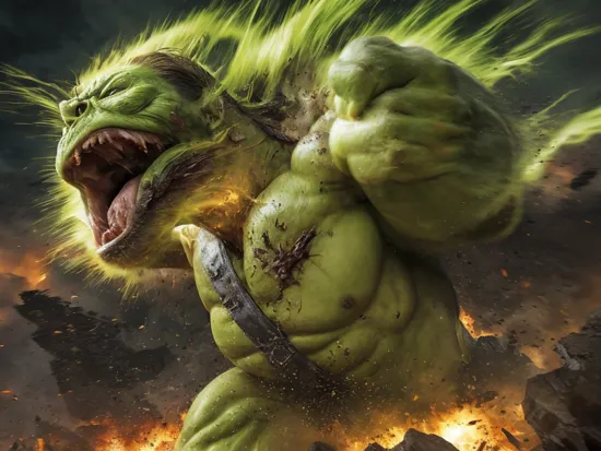 raging hulk, hulk smash, shock wave, devastation,