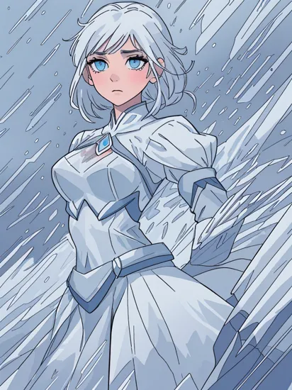 Icy warrior princess posing in extremely harsh blizzard, snowy mountain, storm, dramatic scenery, 1girl, snow white hair, ethereal diamond armor and dress, youthful, icy diamond circlet, furrowed brow, surpassing beauty, standing on cliff side with dress blowing in wind, (double exposure:1.5), volumetric lighting, beautiful, rich deep colors, masterpiece, sharp focus, ultra detailed, 
