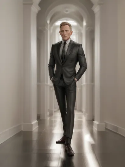 Full body shot Daniel Craig as James Bond from Casino Royal Movie Poster
Steps: 29, Sampler: DPM++ 3M SDE Karras, CFG scale: 7.0, Seed: 1859300599, Size: 832x1216, Model: starlightAnimated_v3-5