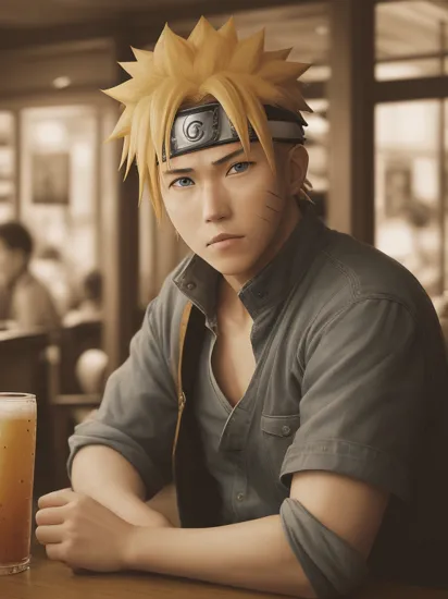 mid shot portrait photo of naruto uzumaki in a pub
highly detailed, realistic analog style photography