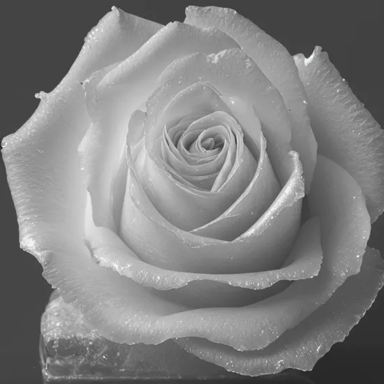a rose frozen in a block of ice, isolated on warm-black background, Macro photography, close-up, hyper detailed, trending on artstation, sharp focus, studio photo, intricate details, highly detailed, 8k, wallpaper