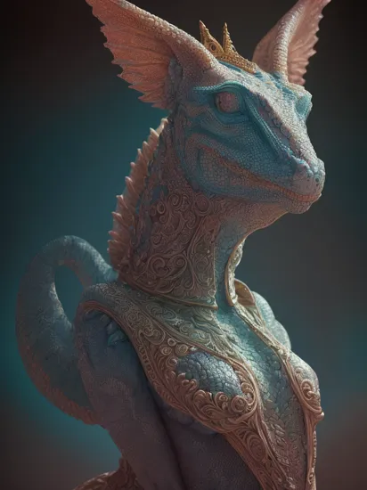 ([Macro Photography:Marble Sculpture:.3]:1.1),and enchanted Lizard King/Queen, made of glue-laminate,Volumetric lighting, BREAK intricate,8k,stunning,vivid,inverted colors 
