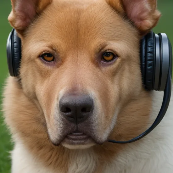 best quality, high quality, absurdres, 4K, (Anthropomorphic dog:1.3) chilling on a summer morning, green park, listening to music, (headphones:1.2), (thumbs up:1.1), with amazing detail and mood lighting by Annie Leibovitz + Moebius, vivid color scheme,8k resolution! intricate,detailed painting, trending at ArtStation, concept art, digital illustration, cartoon ,style, sharp, focus, realistic eyes, perfect symmetry, macro photography, wide angle shot, low view centered, symmetrical face, golden ratio, matte background, bokeh, shadows, postprocessing, highly professional