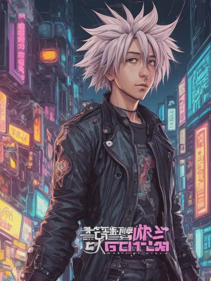 Albert Einstein, (reimagined in a cyberpunk universe), (cyberpunk style), (cyberpunk), (cyberpunk outfit), (punk hair), (augmentation), cybernetics, glowing neon lights, cinematic scene, hero view, action pose, beautiful 8k, detailed background, masterpiece, best quality, high quality, absurdres, vivid., (Studio ghibli style, Art by Hayao Miyazaki:1.2), Anime Style, Manga Style, Hand drawn, cinematic, Sharp focus, humorous illustration, big depth of field, Masterpiece, concept art, trending on artstation, Vivid colors, Simplified style, trending on ArtStation, trending on CGSociety, Intricate, Vibrant colors, Soft Shading, Simplistic Features, Sharp Angles, Playful,
