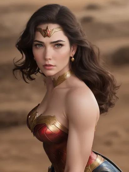 wide angle,cowboy shot,
 wonder woman,stills,marvel cinematic universe,
parted lips,(shiny skin:1.1),blush,(skindentation:1.1),masterpiece, highest quality, highres,absurdres,
(looking at viewer),photo referenced,best quality, ultra high res, (photorealistic:1.4),  (detailed face and eyes),
