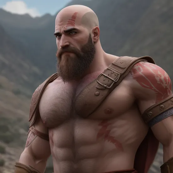 DMVC, Kratos, really Kratos lookalike!!!!, highly detailed, 8K resolution