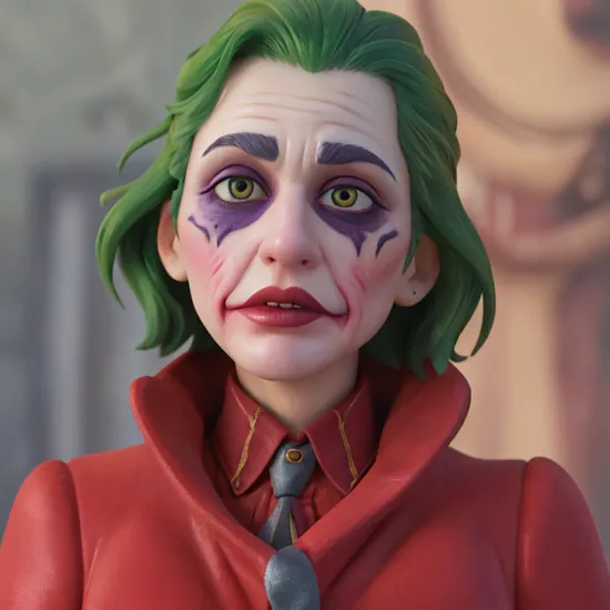 ((close up):1.2)+(professional portrait:1.1) of The joker, (masterpiece),(best quality),(ultra-detailed),(unrealengine)(octanerender)(HDR), detailed skin texture, (blush:0.5), (goosebumps:0.5), subsurface scattering