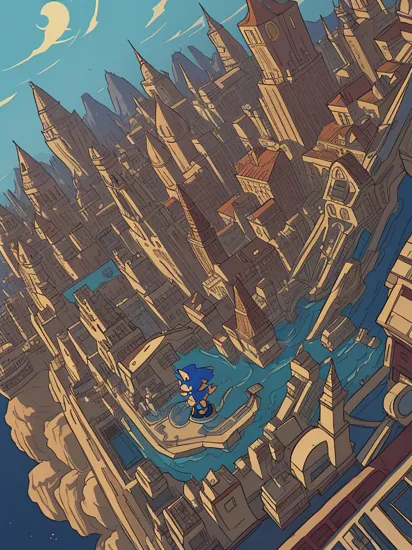 Sonic the hedgehog, (masterpiece), intricate details, hyperdetailed, , (cinematic shot:1.2),