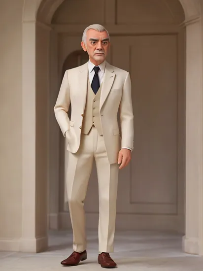 Photograph of Sean Connery as James Bond, elegant spy suit, well-dressed, Goldfinger era.
kkw-ph1 epiCPhoto     IG_Model          OverallDetail      Style-EMCG