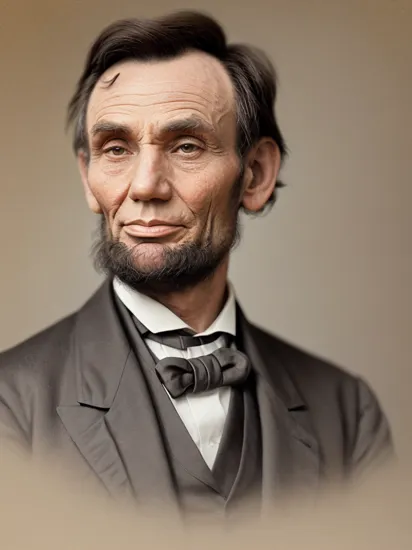 portrait of modern abraham lincoln in color, a man, epicrealism