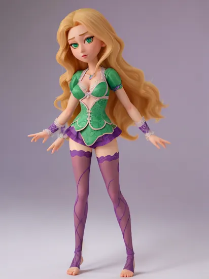extremely detailed face, perfect lighting, 1girl,  rapunzel, mature woman, adult, (((medium breasts))), crazy long hair, blonde hair, (purple bra lace trim), (purple lace panties trim), very long hair, detailed green eyes, super sexy, long legs, lean thighs, looking at viewer, uncensored, beautiful face, seductive face, (standing:1.4), fit, 
(masterpiece:1.2), (best quality:1.1), (ultra detailed), (8k, 4k, intricate), (full-body-shot:1.2), (highly detailed:1.2), (detailed face:1.2), (dynamic pose:1.5), (white background:1.3), nsfw, CR1.2,  ,  <lyco:fitgirl_v10:1.0>