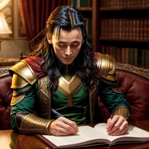 Loki reading Asthor's novel