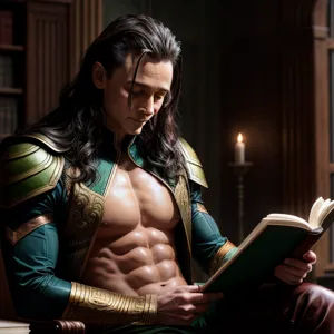 Loki reading Asthor's novel