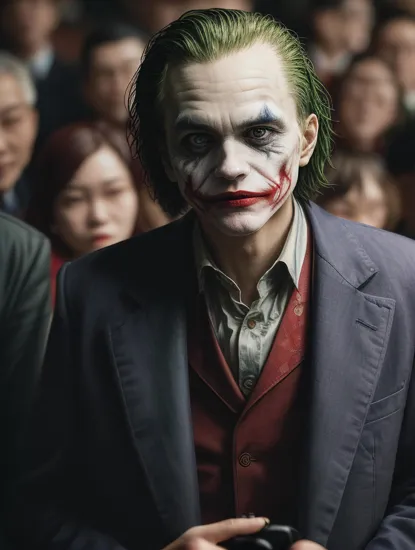 the joker in crowd, by Feng Zikai  