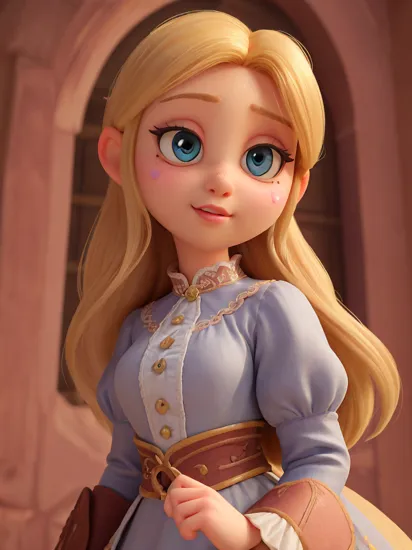 (masterpiece), (best quality), HDR, intricate detail, 1girl, solo focus, skin imperfection, skindentation, perfect face, puffy face, beautiful face, big eyes, puffy eyes, perfect eyes, eyelashes, Rapunzel from Tangled