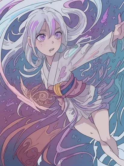 1girl, rainbow hair, rainbow eyes, japanese clothes, kimono, long hair, long sleeves, sash, solo, white kimono, wide sleeves, wind, white dragon, (Transparent background:1.5), ((masterpiece)), ((best quality)), ((extremely detailed)), illustration, (chubby girl:0.7), solo, mysterious, vivid color, shiny, underwater transparent sealed hemispherical glass dome, (white hair), (purple eyes), full body, barefoot, long hair tranquil nature, koi, Underwater, Dome, L deathnote, L from death note, Light yagami, light yagami from deathy note, (front view:1.1), Ryuk deathnote, running pose, death note style, oozing thick rainbow blood, vascular networks growing, connecting, explanding, rainbow veins everywhere, rainbow bloody veins growing and intertwining out of the darkness, oozing thick neon rainbow blood, veins growing and pumping blood, neon spider web, (nailed wire), (rainbow skin:1.3), Dynamic actions, Lens perspective, ((Box composition)), sit cross-legged and lean against the bookshel, volumetric lighting, multi-color eyes, detailed eyes, hyper detailed, light smile, highly detailed, beautiful, small details, ultra detailed, best quality, intricate, 8k, trending on artstation, good anatomy, beautiful lighting, award-winning, (abstract art:1.4), bleeding blue, blue theme, visually stunning, beautiful, evocative, emotional, side view, perfect lighting, perfect shading, volumetric lighting, subsurface scattering, (psychedelic art:1.4), (woman, demon:1.3), detailed girl feet, anime feet, glowing rainbow teeth, glowing mouth, glowing border, symmetric, (electronic aura:1.1), heart on chest