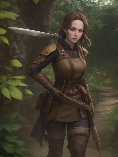 highly detailed, 4k, Cinematic, 8k resolution. Cinematic shot. Fantasy character. fantasy style. A skilled woman  marksman, who can deal massive damage to enemy heroes and increase the damage of her allied ranged units, wearing outfit designed by Harry Potter, from inside of a Botanical Garden,, (op art style),  highly detailed,  The overnight stock crew of a local supermarket find themselves being stalked and slashed by a mysterious maniac. award-winning, professional,  by  (gregg booth), vibrant,