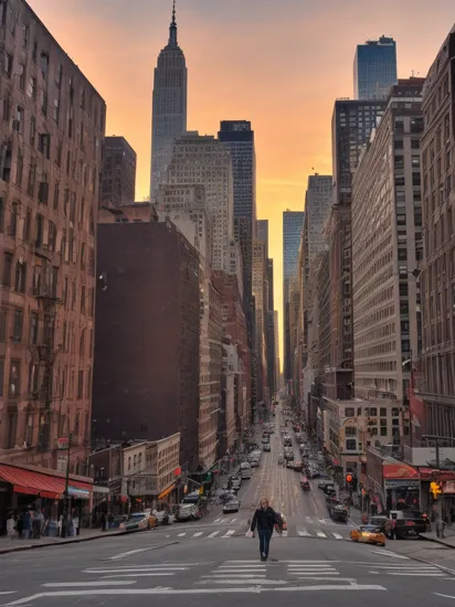 street photography, new york sunset,