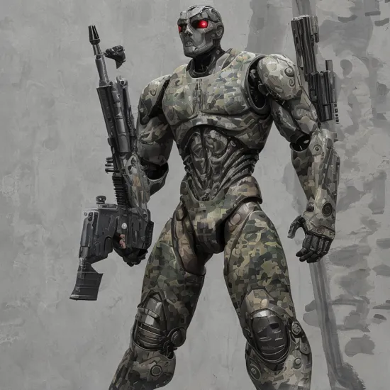, ral-camo style, Terminator in Camo Paint, T-1000