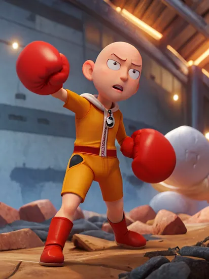 <lora:PE_FacePunch:0.8> PEFacePunch,boxing gloves on face,
one punch man saitama,anime