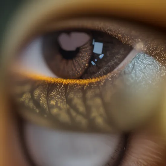 (masterpiece:1.0), (best quality:1.4), macro shot of eye with (bokeh background:1.2), (bokeh:1.4), (ultra highres:1.2), sunflower, bokeh sparkles, (photorealistic:1.4), (8k, RAW photo:1.2), (sharp focus:1.4), macro photography, extreme close-up, microscopic, volumetric lighting, vignette, lowkey, glowing, focus stacking, extremely intricate, extreme detail, retouched, soft light, insect eyes, eye