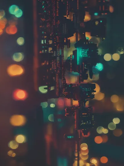 macro-photography, cyberpunk-hued colors, (gric style:1.15), fractal nightmares, topographical map of colorful lines,  (bokeh:1.4), shallow depth of field, hazy, mist, neon signage, brutalism architecture