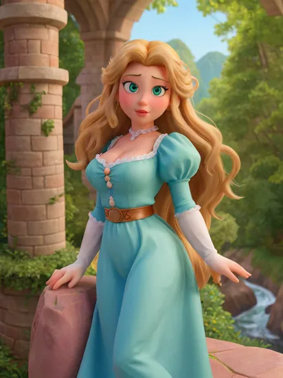 photorealistic, highest quality, masterpiece,  disney's princess rapunzel on her back in a stone tower, large breasts, missionary position, penetrated by a huge  penis, 1girl, 1boy, vaginal penetration, thick penis, pubic hair, looking at viewer, green eyes, horny, blushing, view from above