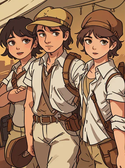 Indiana Jones, drawn perfectly in the style of sda 