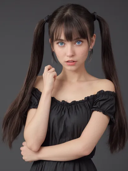 1girl, bangs, black background, black border, blue eyes, closed mouth, glowing, hair between eyes, letterboxed, long hair, looking at viewer, medium chest, navel, transparent background, twin tails, clenching teeth, expressing a strong feeling of disgust.  qi pao, off shoulder, firework background, detached sleeves, city lights, earrings, full moon,