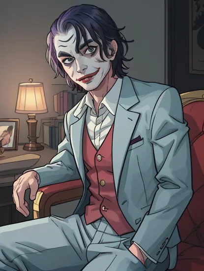 The Joker, bodybuilder, with suit, 