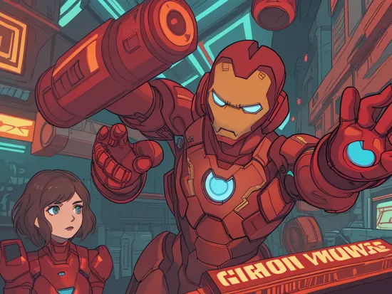 Crimson Dynamo (Iron Man 3 - The Official Game),Mimic,Emily Ratajkowski  
futuristic Neon cyberpunk synthwave cybernetic  Alan Wieder