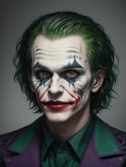shadow flat vector art,masterpiece,best quality,Cowboy Shot,((glossy eyes)), (detailed face), detailed eyes, (beautiful, aesthetic, perfect, delicate, intricate:1.0), joker painting of a man with green hair and a yellow jacket, digital art by Nicholas Marsicano, reddit, digital art, portrait of joker, portrait of the joker, portrait of a joker, the joker, joker, from joker (2019), #1 digital painting of all time, # 1 digital painting of all time, film still of the joker