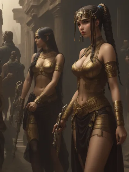 Classicism Art, (solo:1.3), action packed, Cleopatra, reimaged in a cyberpunk universe, cyberpunk style, augmentation, cinematic scene, hero view, action pose, beautiful 8k, masterpiece, best quality, high quality, absurdres  , inspired by Roman and Greek culture, clarity, harmonious, classicism art