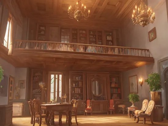(Professional 3D rendering:1.3) of (Masterpiece:1.3) magicalinterior style, library, no scenery, books, bookshelf, window, plant, tree, lamp, table, candle, flower, chair, house interior, indoors, cottage interior, treehouse interior, dark, gothic, Goth, luxury, fantasy, magic, Harry Potter, Slytherin, perfect composition, award-winning,,CGSociety,ArtStation