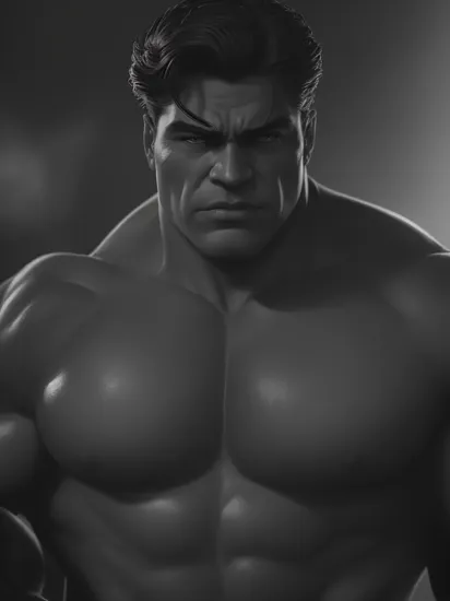Film noir style Closeup photo portrait of Hulk, frontal view, atmospheric scene, masterpiece, best quality, (detailed beautiful face, detail skin texture, ultra-detailed body:1.1), looking at viewer, modelshoot style, (extremely detailed CG), photo of beautiful artwork, High Detail, Sharp focus, dramatic+, (photorealistic), Intricate, handsome, . Monochrome, high contrast, dramatic shadows, 1940s style, mysterious, cinematic