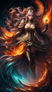 [Jupiter, splash art, a close up liquid luminous moon lady made of colors, silver, red, orange, light yellow, grey golden, liquid fire peony flowers, filigree, filigree detailed, swirling fire flames, Galaxy, color drops, color waves, moonlight, splash style of colorful paint, hyperdetailed intricately detailed, unreal engine, fantastical, intricate detail, splash screen, complementary colors, fantasy, concept art, 8k resolution, masterpiece, oil painting, heavy strokes, paint dripping, splash arts, fantasy art, concept art, centered composition perfect composition, centered, intricated pose, intricated], (full body:0. 8), <lora:Hyo-Ju:1>