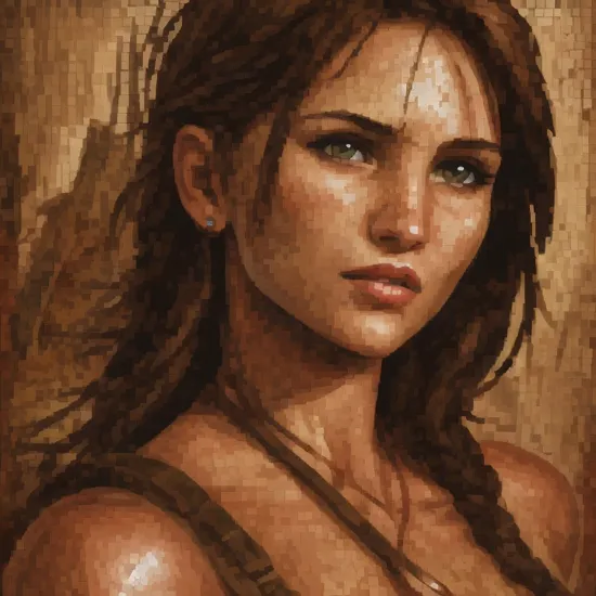 Lara Croft Mosaic Art