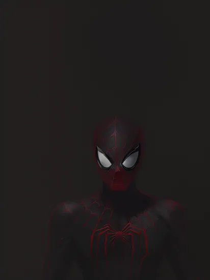 spider man, dark theme, paint style 