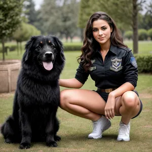 principessa guerriera con delle bellissime air force 1 con il logo nero e un fedele suddito che in realtà era il suo amato Golden Retriever americano