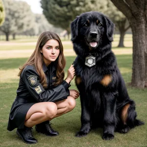 principessa guerriera con delle bellissime air force 1 con il logo nero e un fedele suddito che in realtà era il suo amato Golden Retriever americano