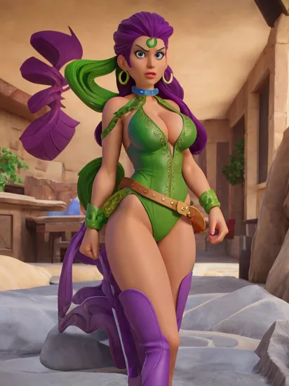 she hulk(marvel) ,large breasts, ShSuit, purple one-piece, swimsuit, belt, bracer, earrings ,cleavage, (insanely detailed, beautiful detailed face, masterpiece, best quality)   