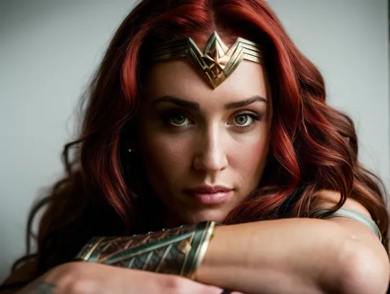 wonder woman with long red hair. @Laura