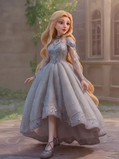 woman, , rapunzel, (very long hair, absurdly long hair:1.3), blonde hair, smile, shy smile, (high heels:1.2), castle, , (edgfd ballgown:1.5), (fantasy dress:1.5), (long dress:1.5), (ballgown with a lot of stars on it:1.5),, (masterpiece, high quality, best quality:1.3), (photorealism:1.3), (dynamic shadows, dynamic lighting:1.2), (natural skin texture:1.5), (natural lips, detailed lips:1.3), (natural shadows, detailed shadows:1.5), (hyperrealism, soft light, sharp), (hdr, hyperdetailed:1), (intricate details:0.8), detailed eyes, detailed hair, detailed skin, 8k, (cinematic look:1.4), insane details, intricate details, hyperdetailed, low contrast, soft cinematic light, exposure blend, hdr, faded, slate gray atmosphere
